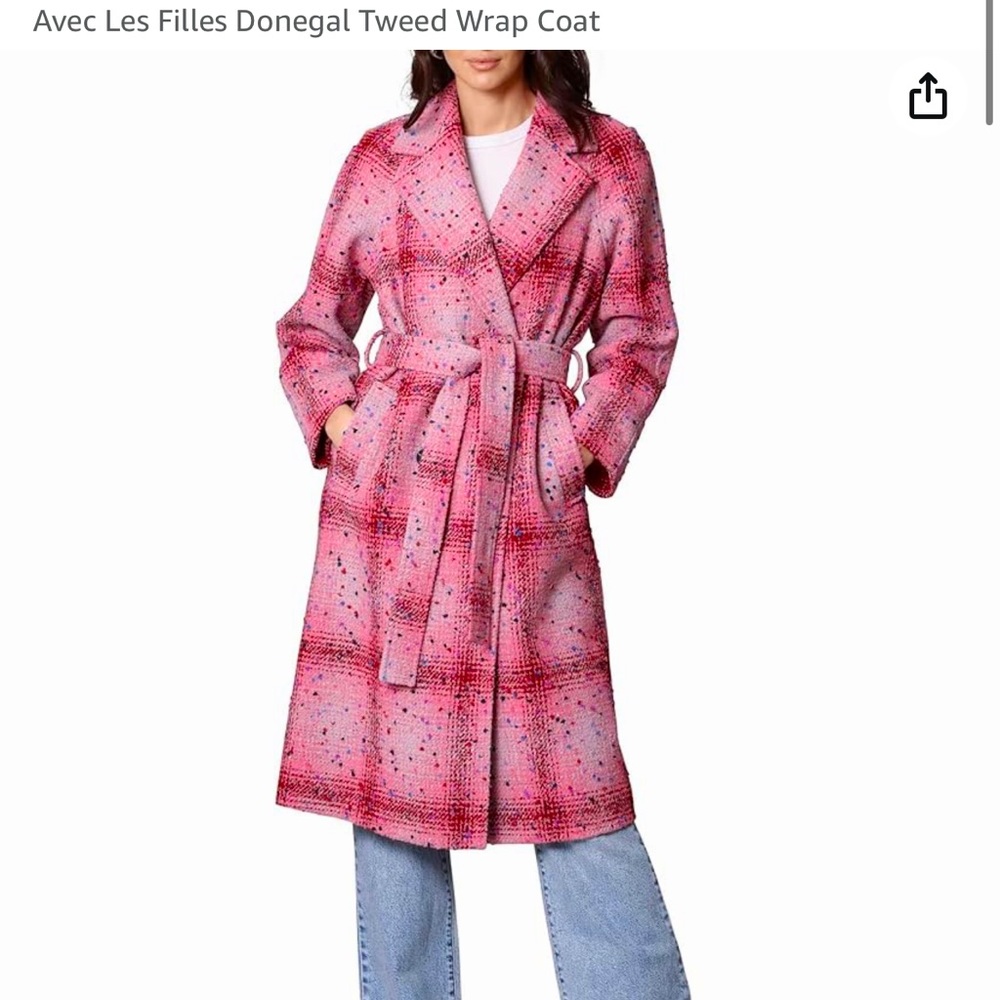 Avec Les Filles Confetti wrap coat